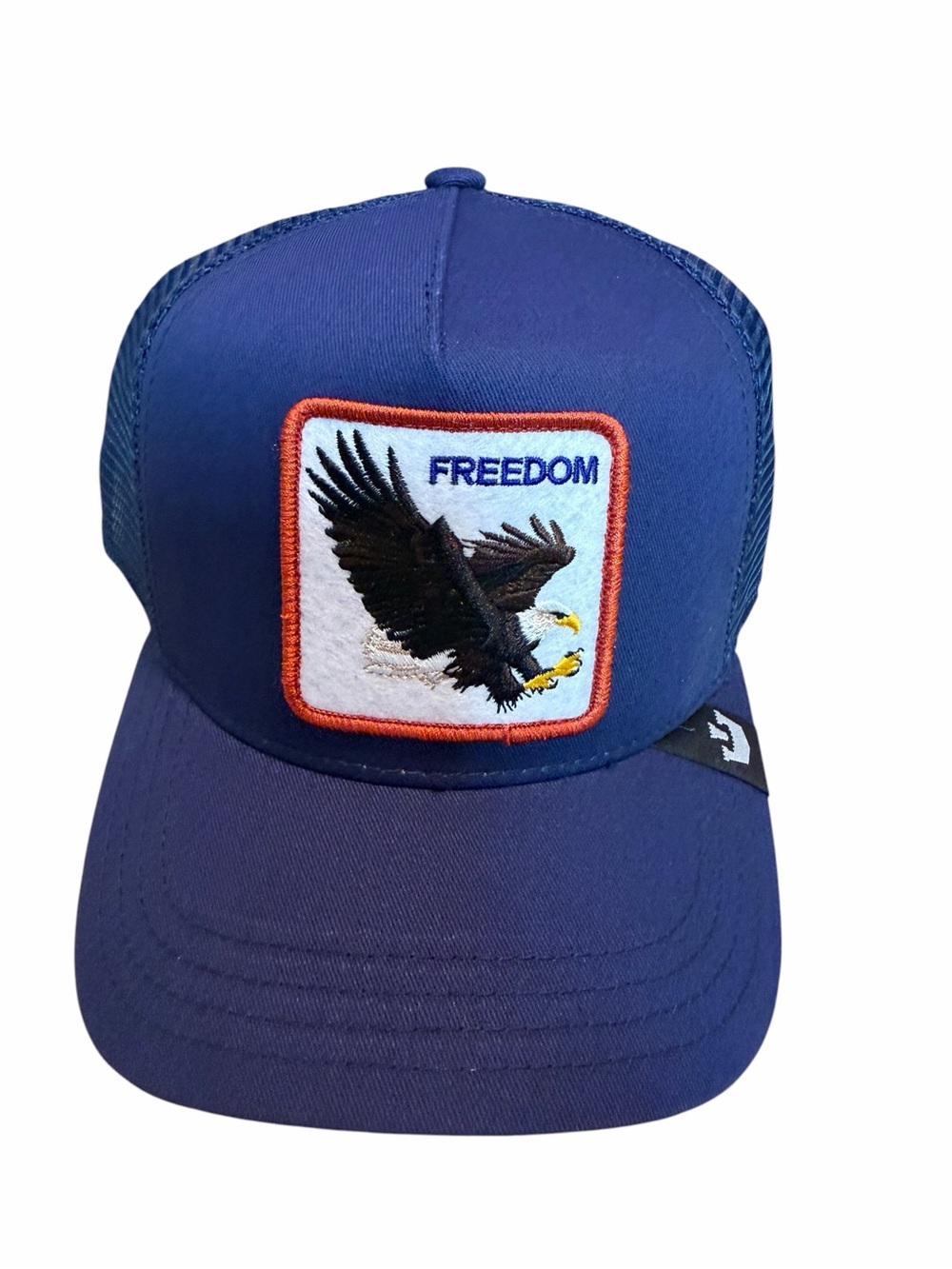 Eagle Goorin Bros The Farm Freedom Trucker Hat Navy NWT